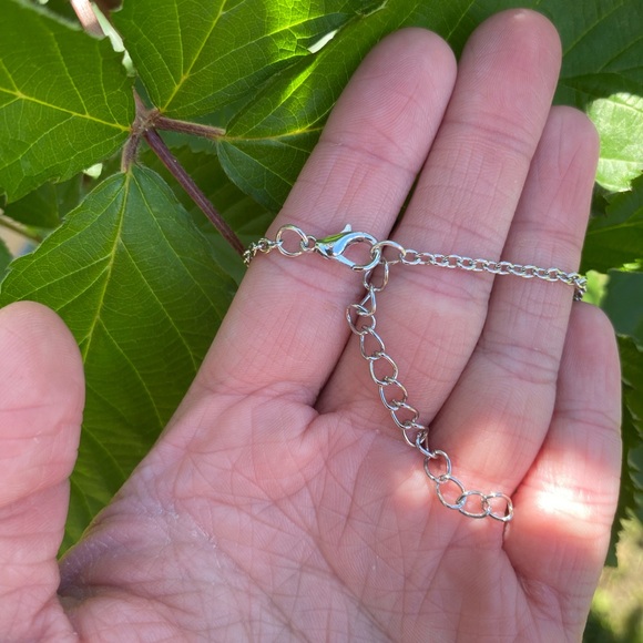 Bohemian Vintage inspired Pomegranate Pendant Necklace Silver Tone Red S… - Picture 4 of 5